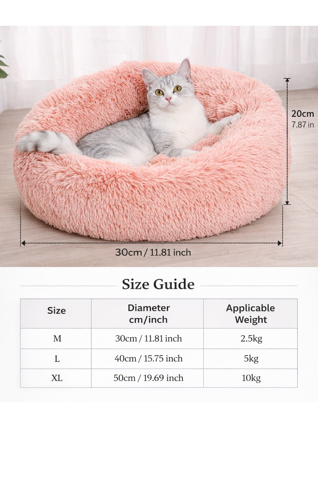 Soft Plush Cat Bed