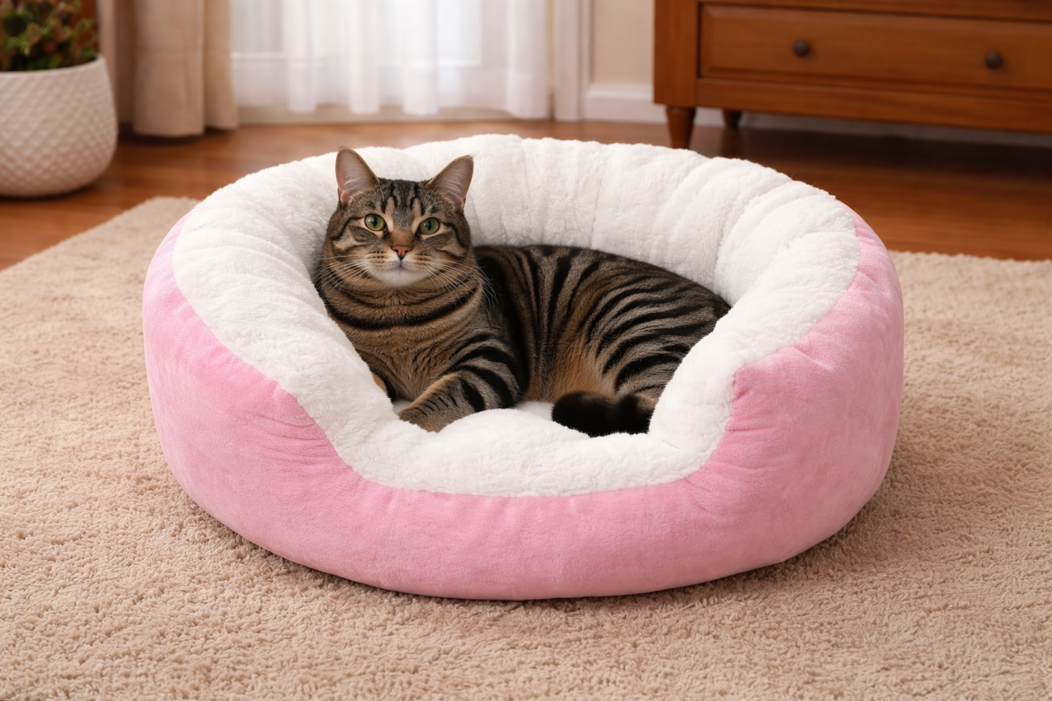 Orthopaedic Plush Cat Bed