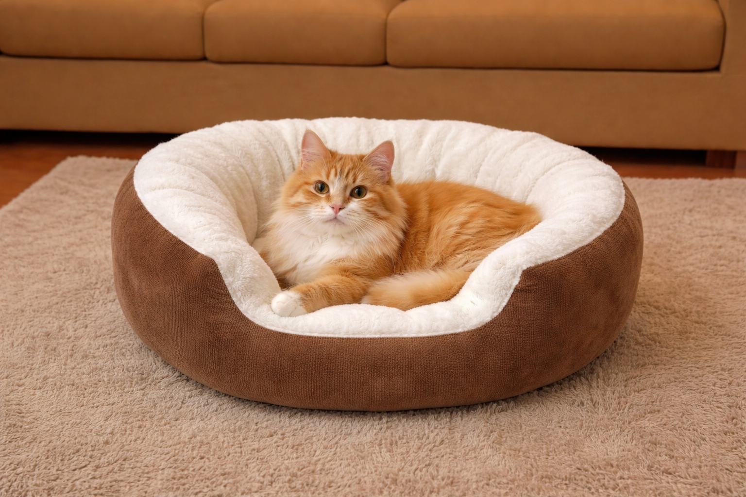 Orthopaedic Plush Cat Bed