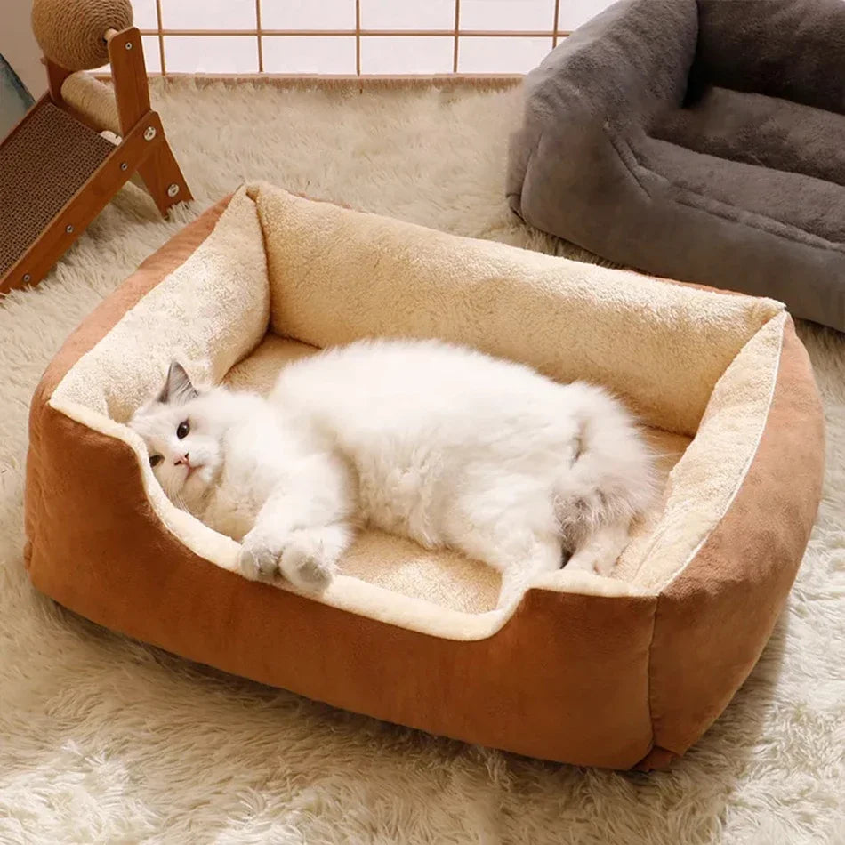 Luxury Indoor Cat Bed With Raised Sides
