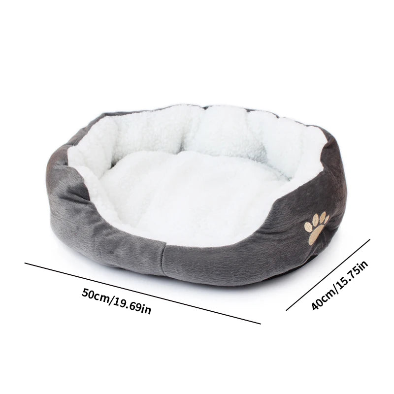 Lambswool Plush Dog Bed for Small Dogs